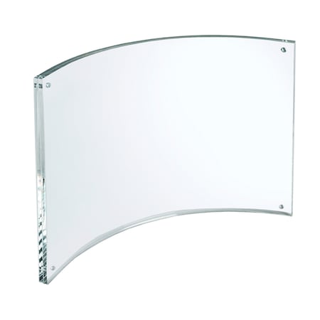 Azar Displays Curved Magnetic Acrylic Sign Holder 11"W X 8.5"H, PK2 252932